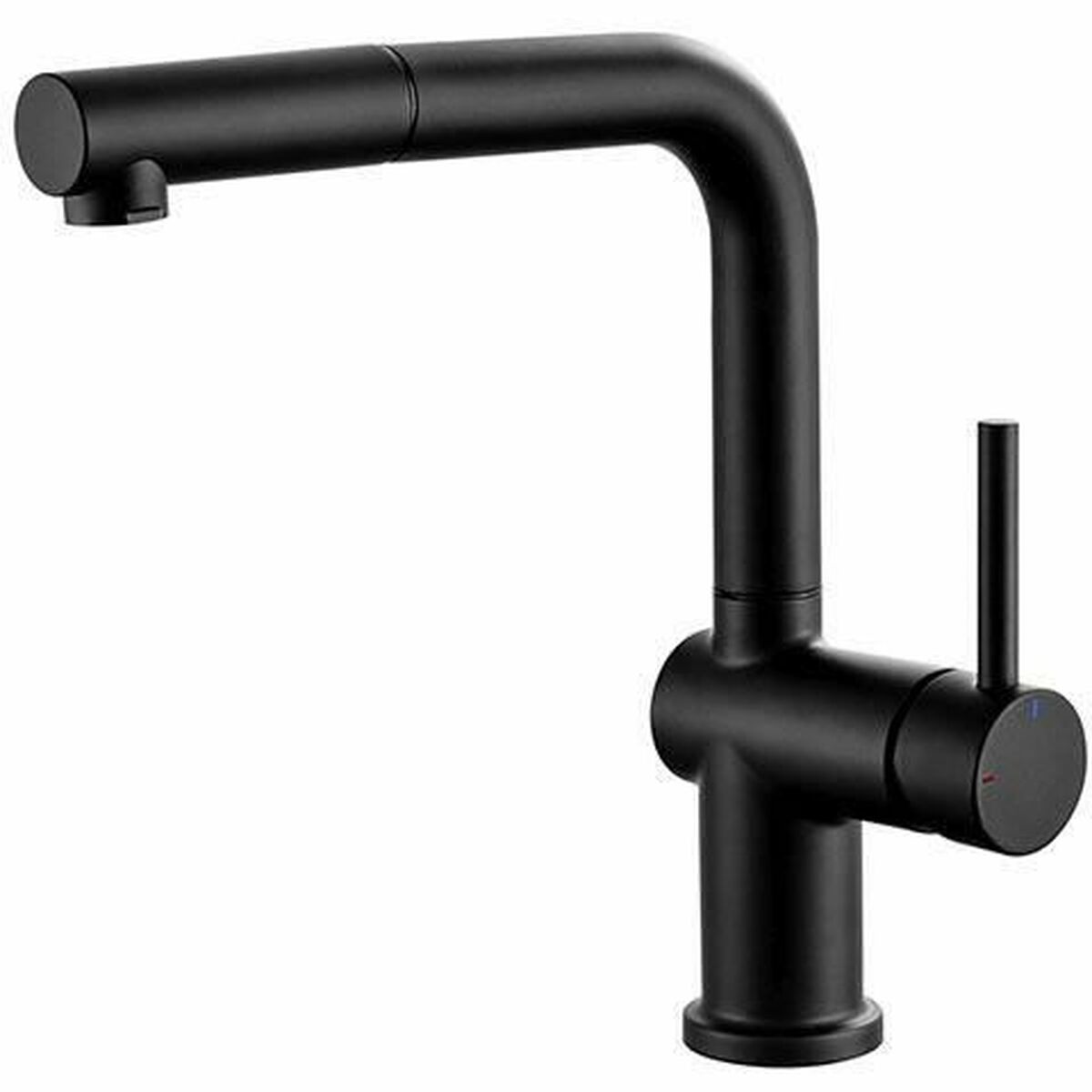 Mixer Tap Edouard Rousseau SQUARE Black Stainless steel C-shaped