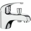 Tap mixer for shower Rousseau Fira White Chrome 12 x 14 x 21 cm