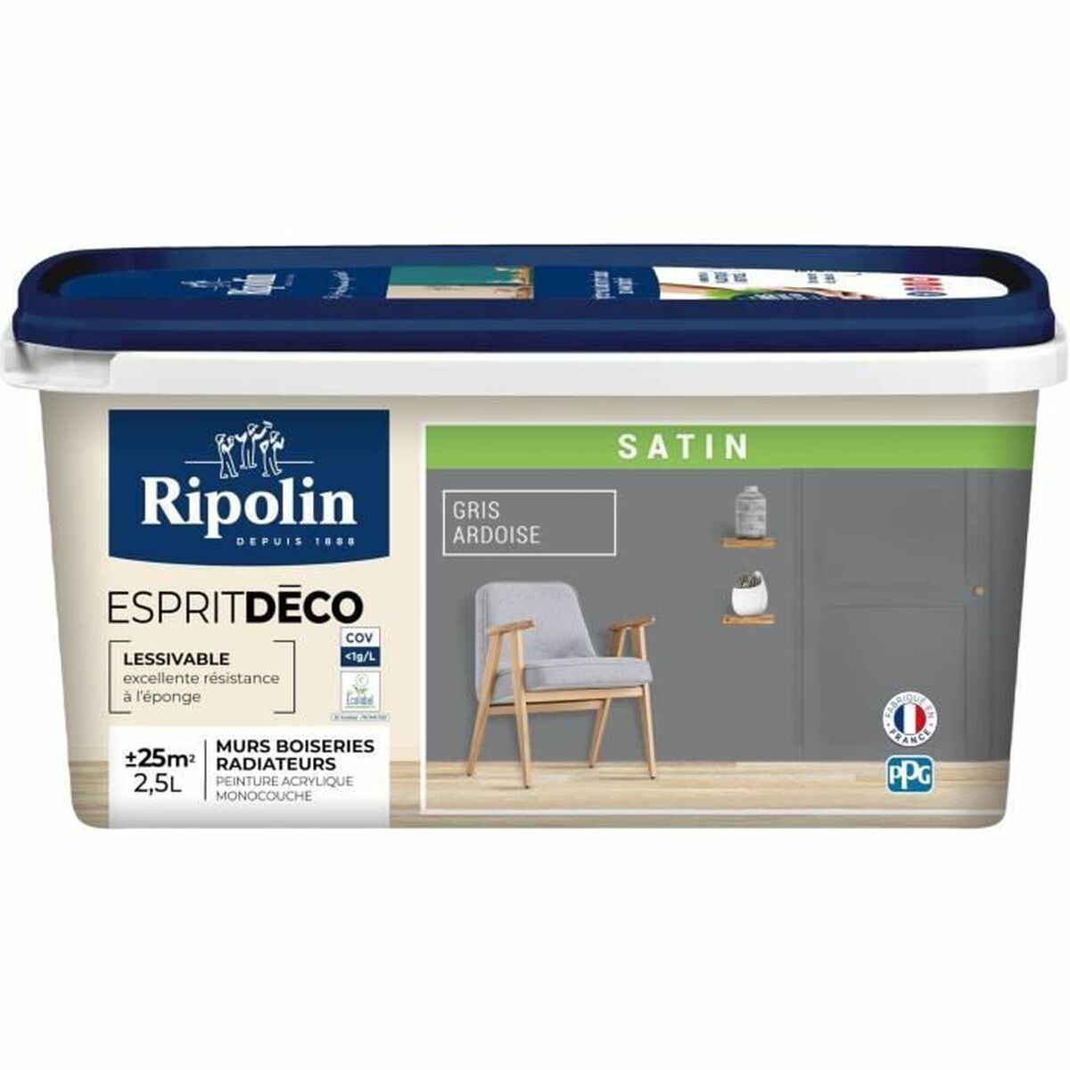 Primer Paint Ripolin Grey Satin finish 2,5 L