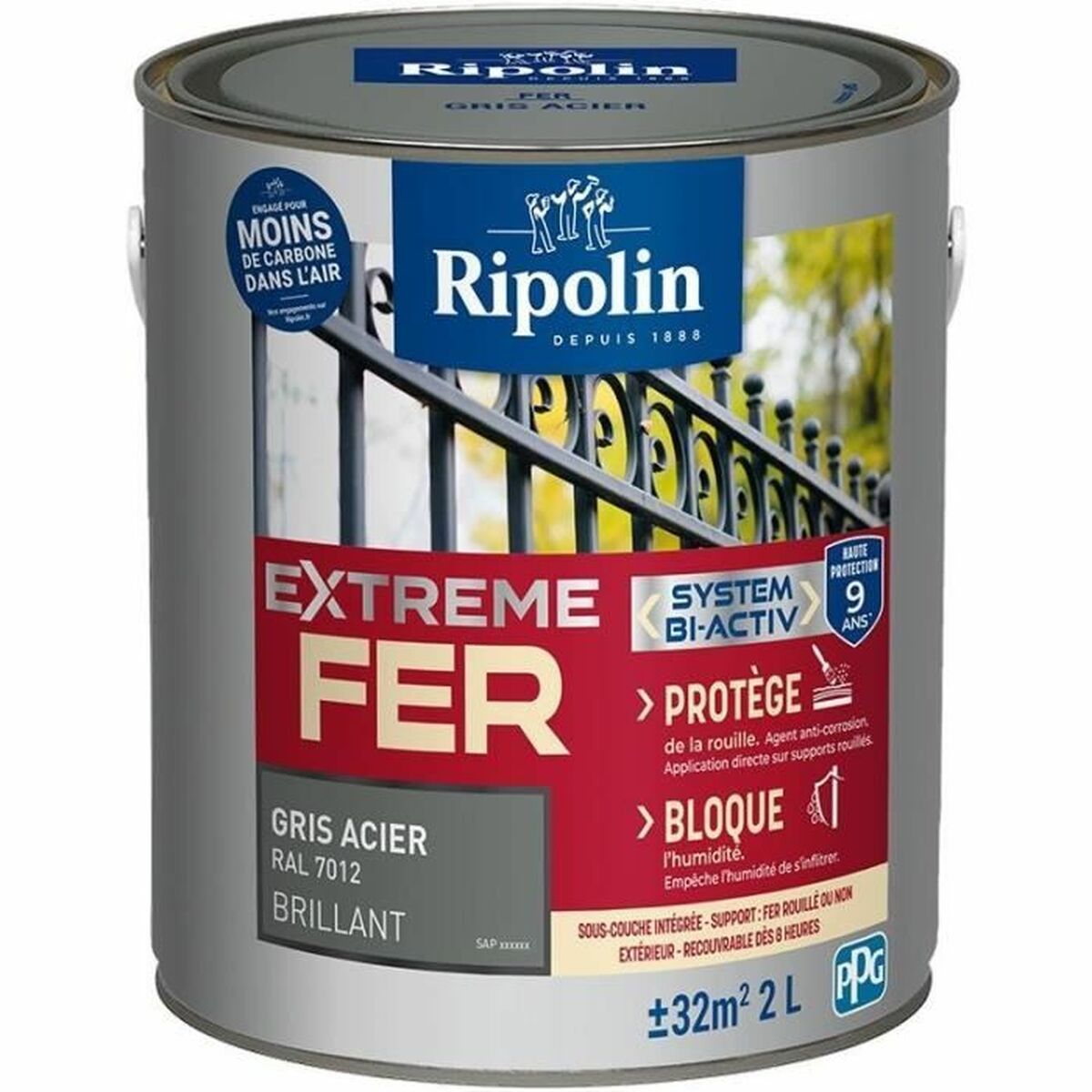 Antioxidant Enamel Ripolin Grey Shiny
