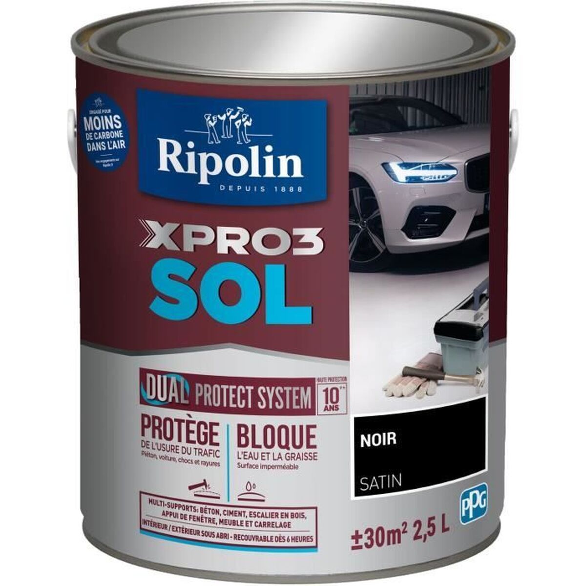 Primer Paint Ripolin Black Satin finish