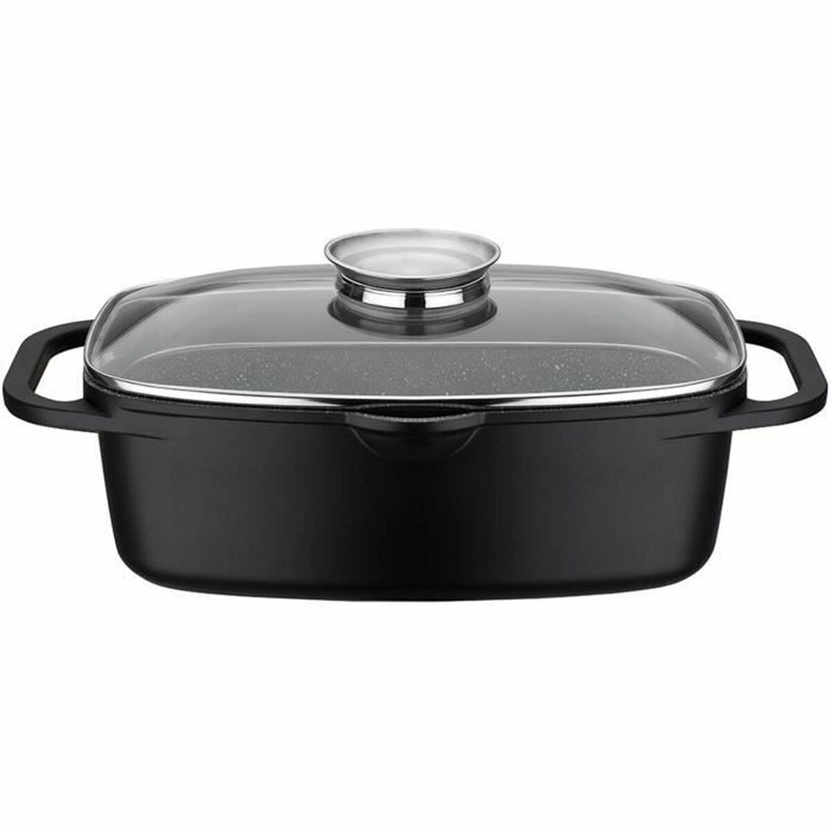 Casserole with lid Baumalu Black Ceramic