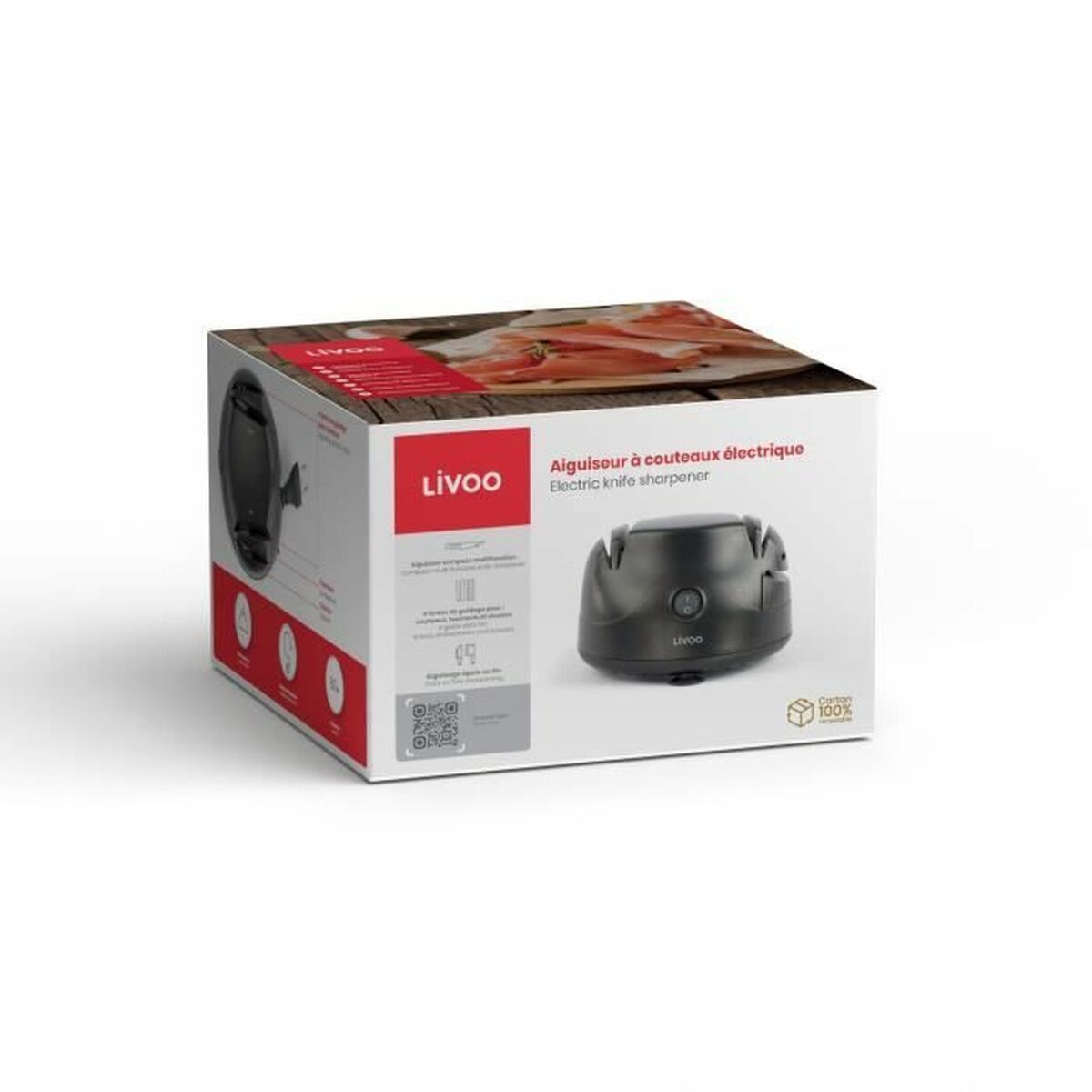 Electric Knife-Sharpener Livoo DOM394 60 W Black - Image 2