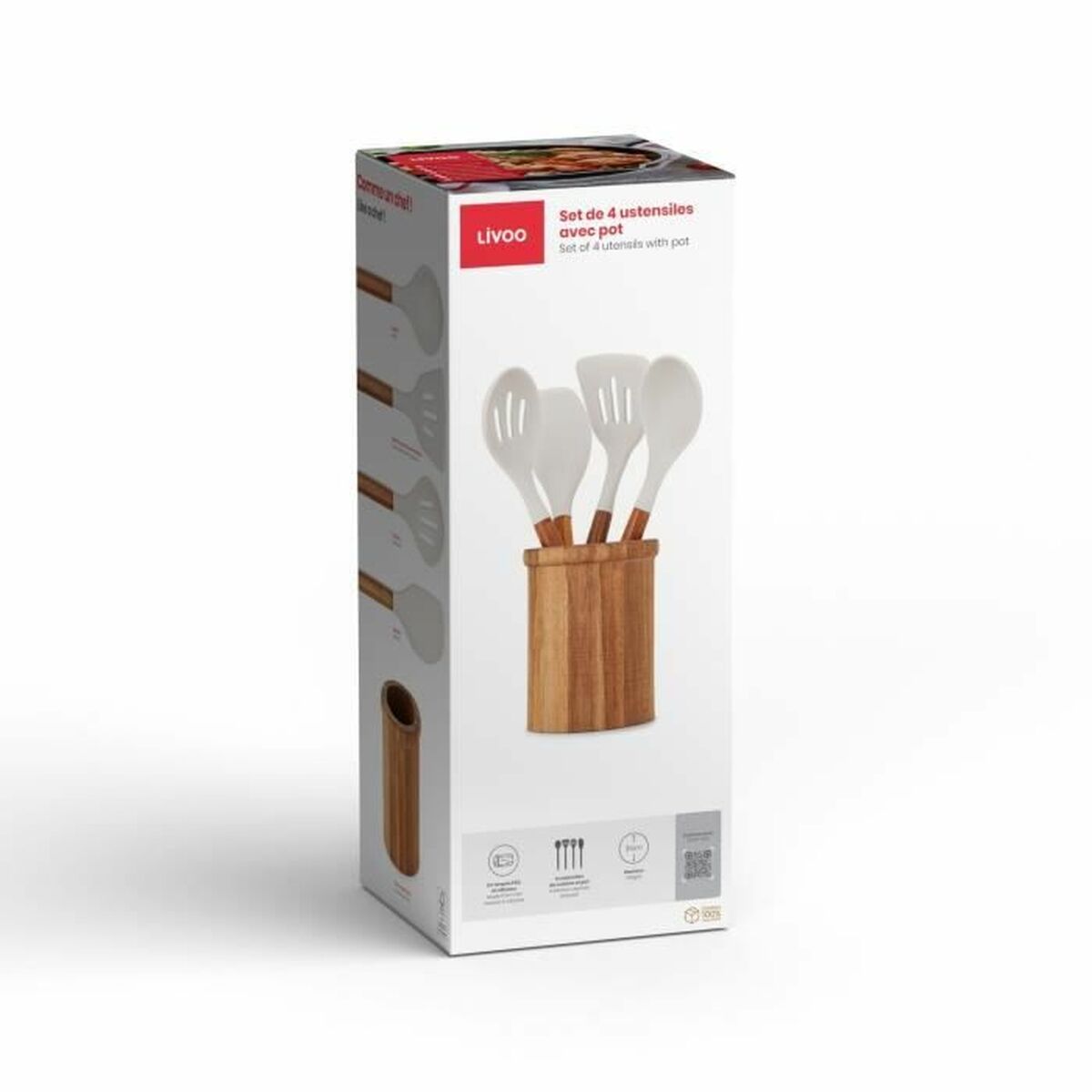 Kitchen Utensils Set Livoo MES153G White 5 Pieces (4 Units) - Image 3