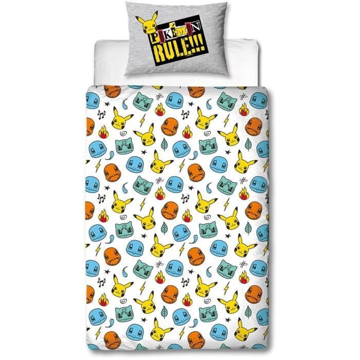 Duvet cover set Pokémon Grey Double 2 Pieces - Image 4