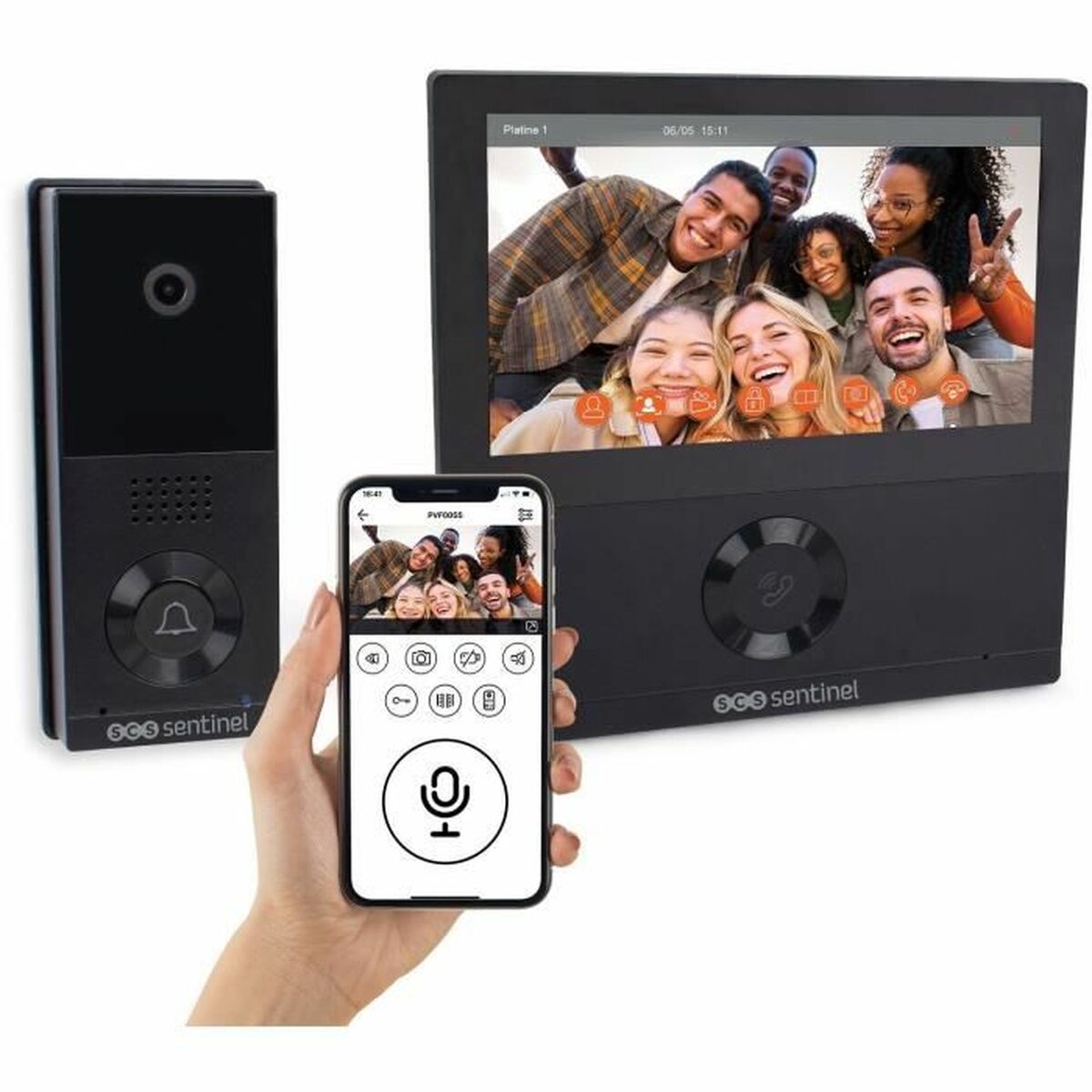 Smart Video-Porter SCS SENTINEL VisioWifi Black noir