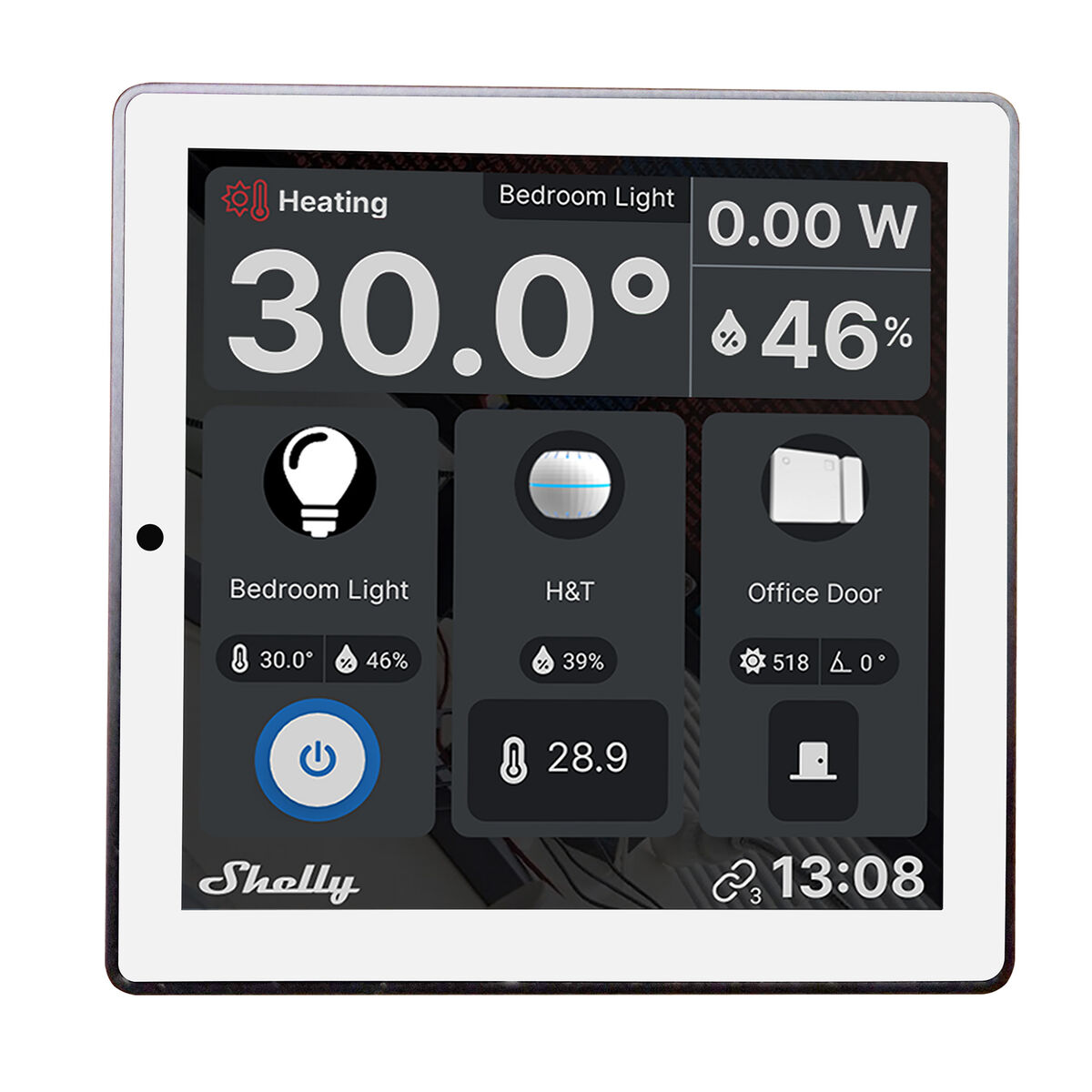 Control panel Shelly WALL DISPLAY(WH)+BLUE HT(IVO)