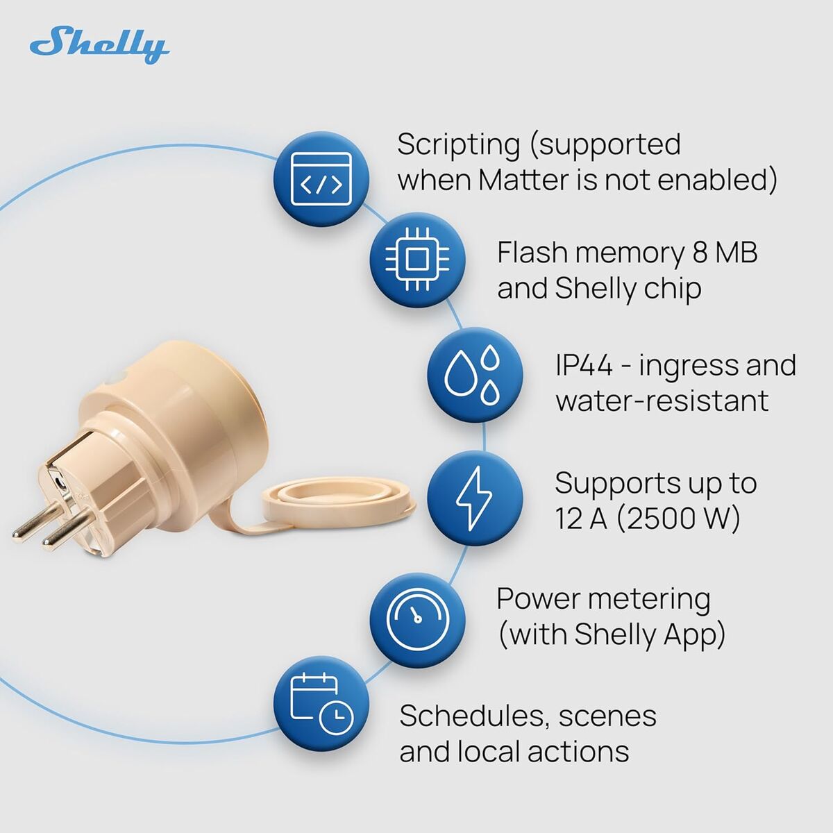 Smart Plug Shelly S3PL-20112EU Wi-Fi - Image 4