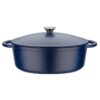 Casserole with lid GSW 717328 Blue Stainless steel