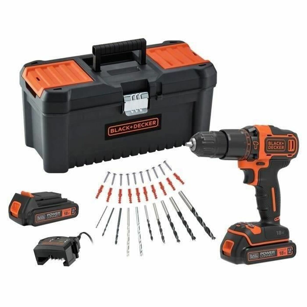 Electric screwdriver Black & Decker BDCHD18C2TA-QW 18V