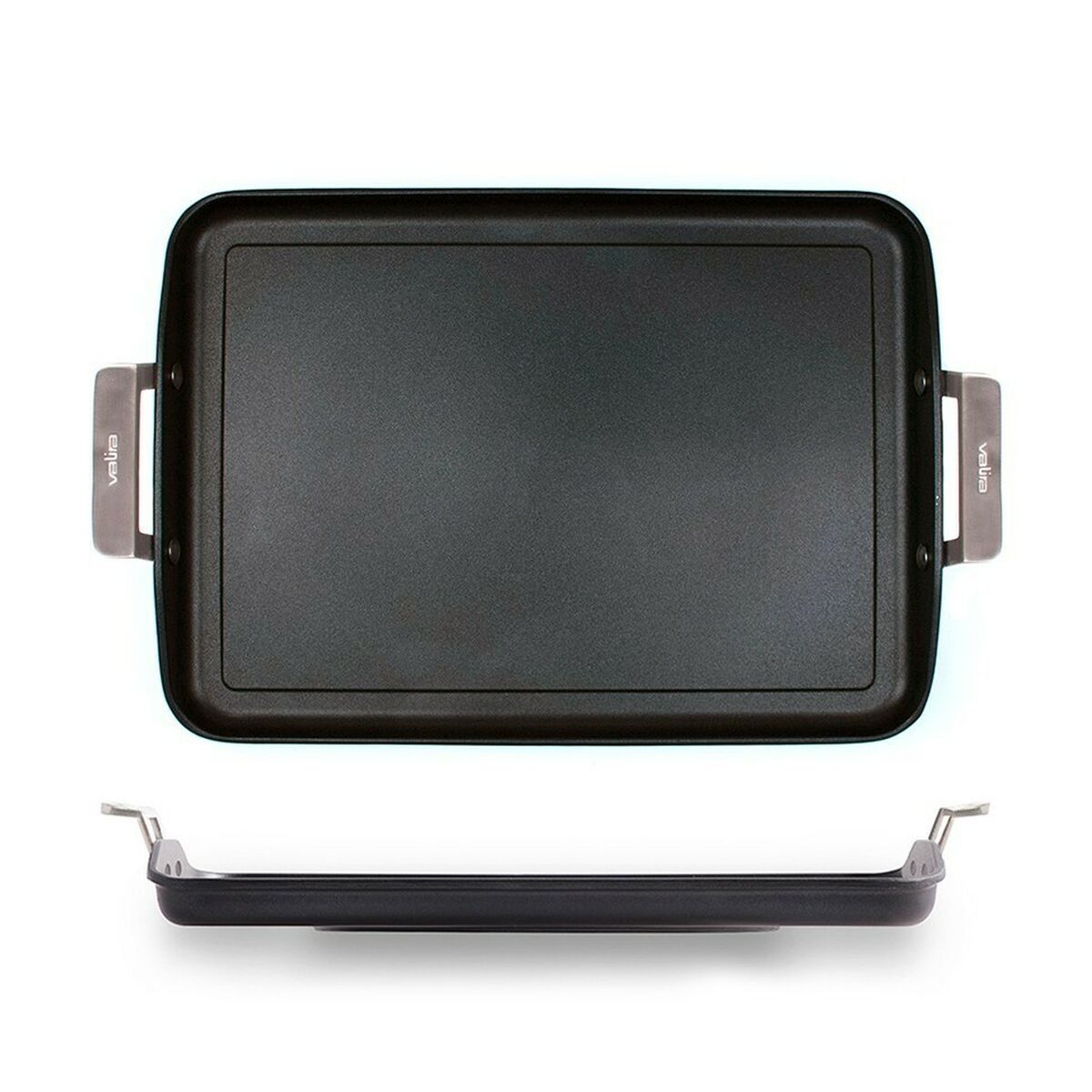 Flat grill plate Valira 4674/25 Black Metal