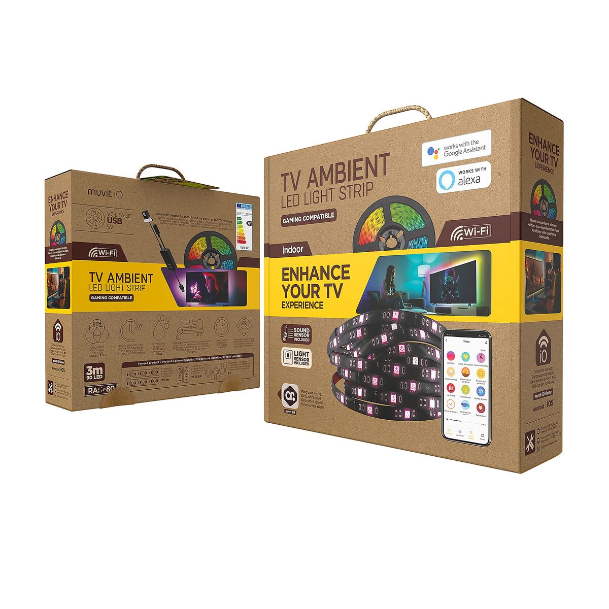 LED strips Muvit iO Black 30 cm 3 m