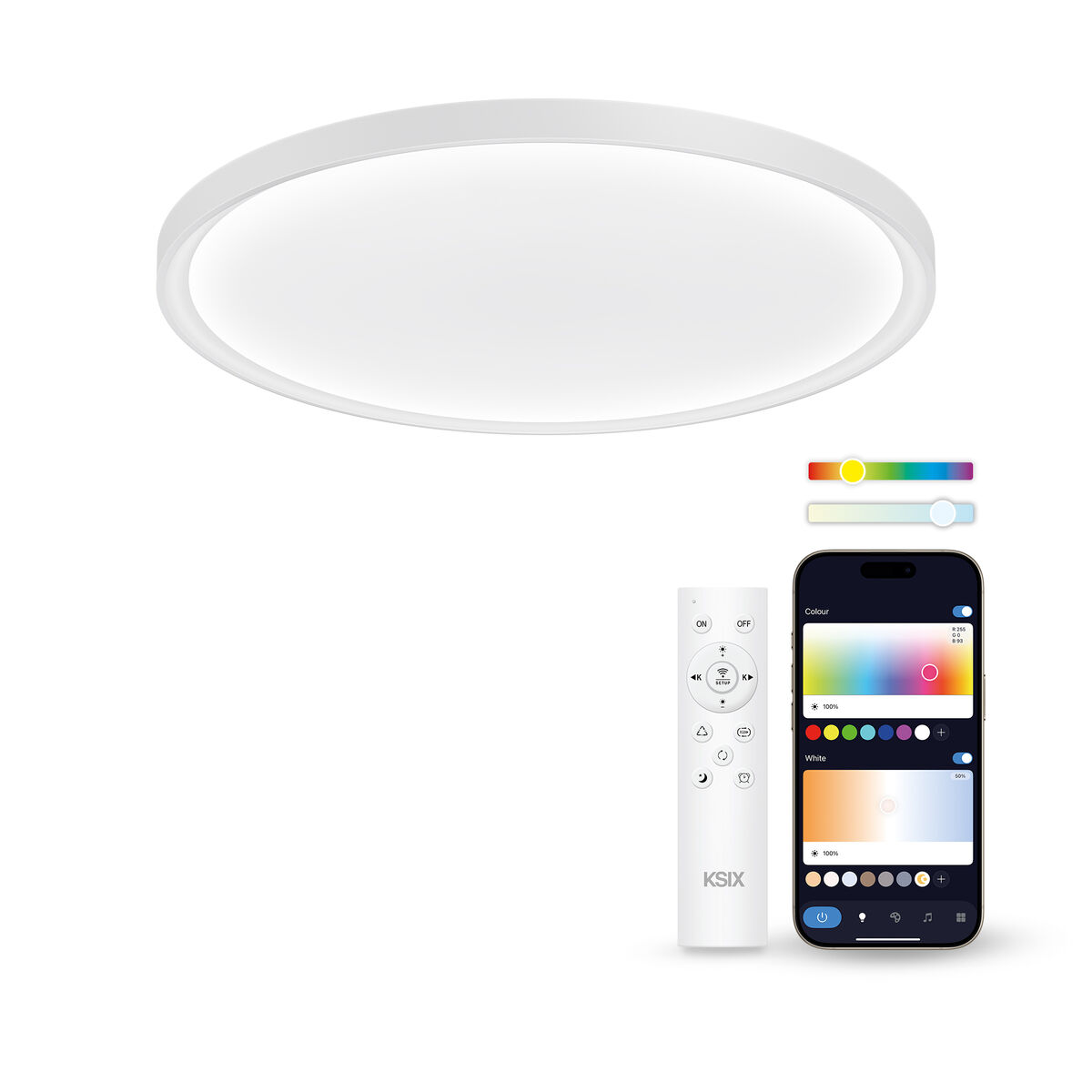 LED Flush-fitting ceiling light KSIX SmartLED KSIX Halo 2 White Plastic 25 W (3000k - 6500k) (6500 K)