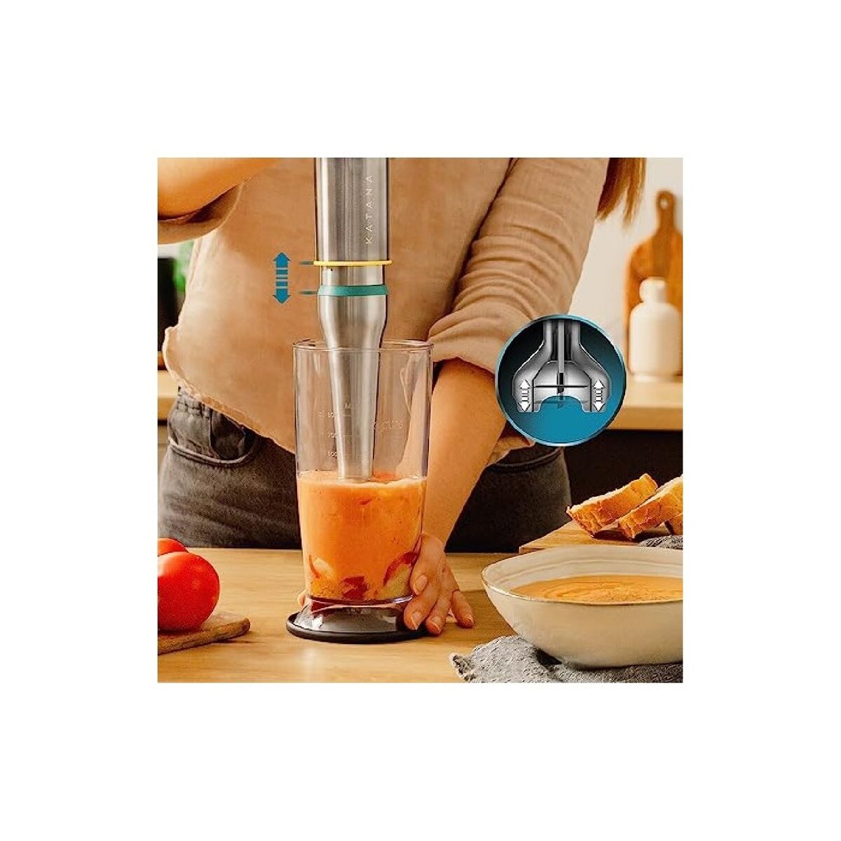 Hand-held Blender Cecotec Katana 12 Jar B 1200 W Black - Image 3