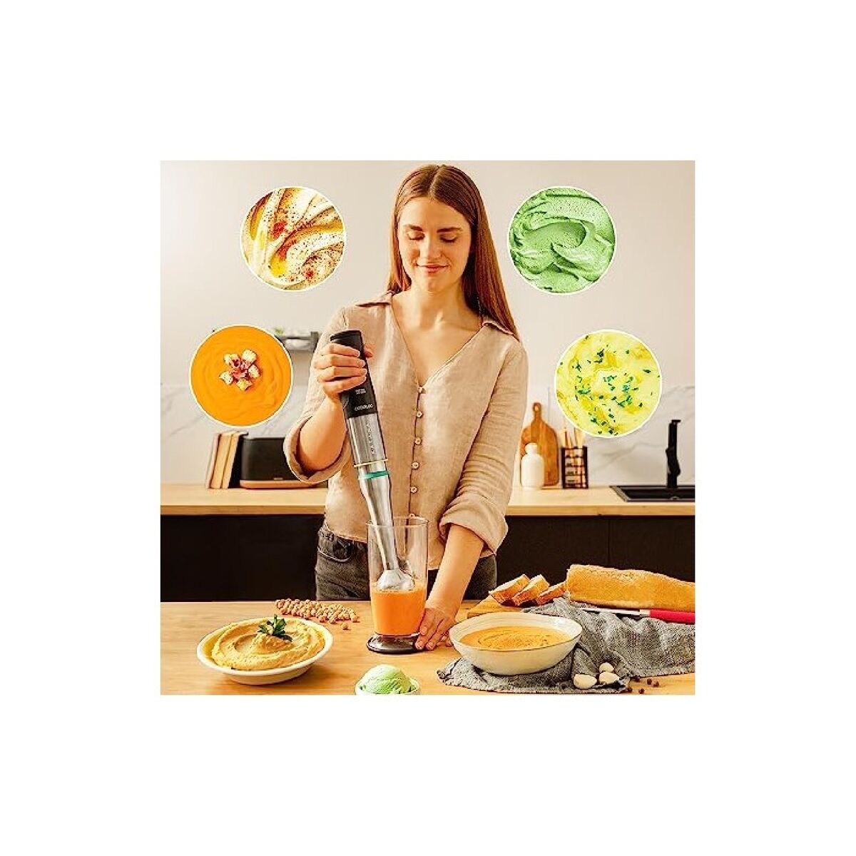 Hand-held Blender Cecotec Katana 12 Jar B 1200 W Black - Image 4