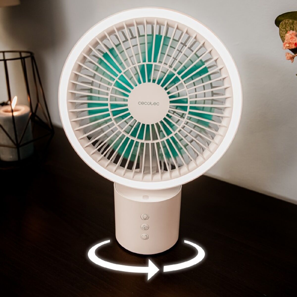 Table Fan Cecotec EnergySilence 8000 10 W White Rechargeable - Image 4