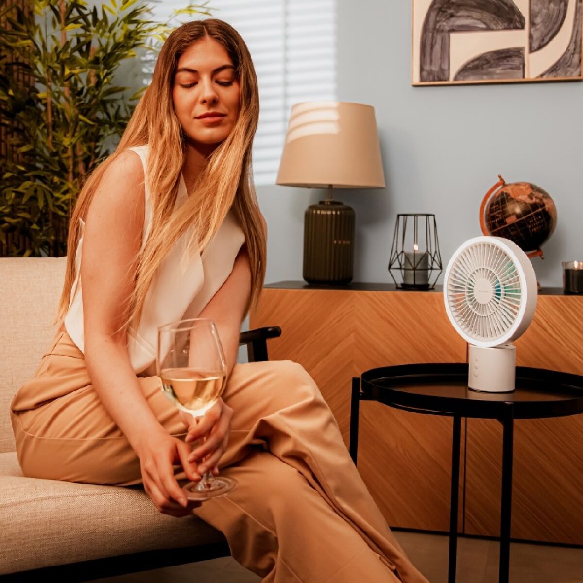 Table Fan Cecotec EnergySilence 8000 10 W White Rechargeable - Image 3