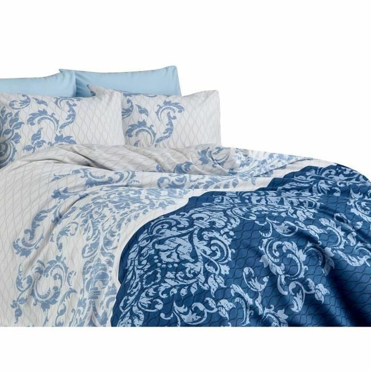Duvet cover set Blue Super king 3 Pieces