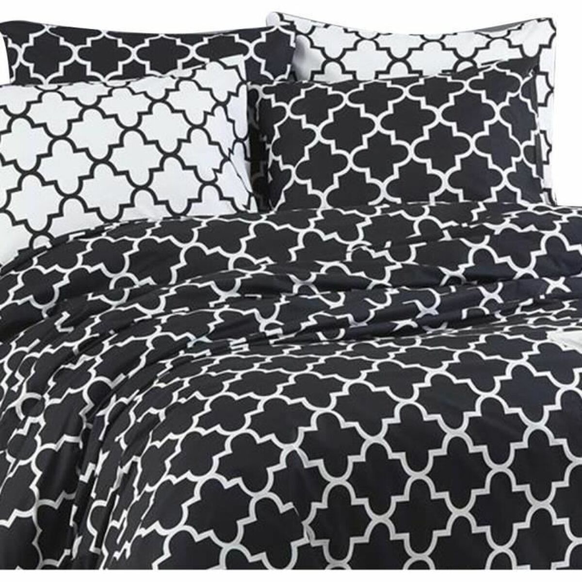 Duvet cover set Black Super king 3 Pieces
