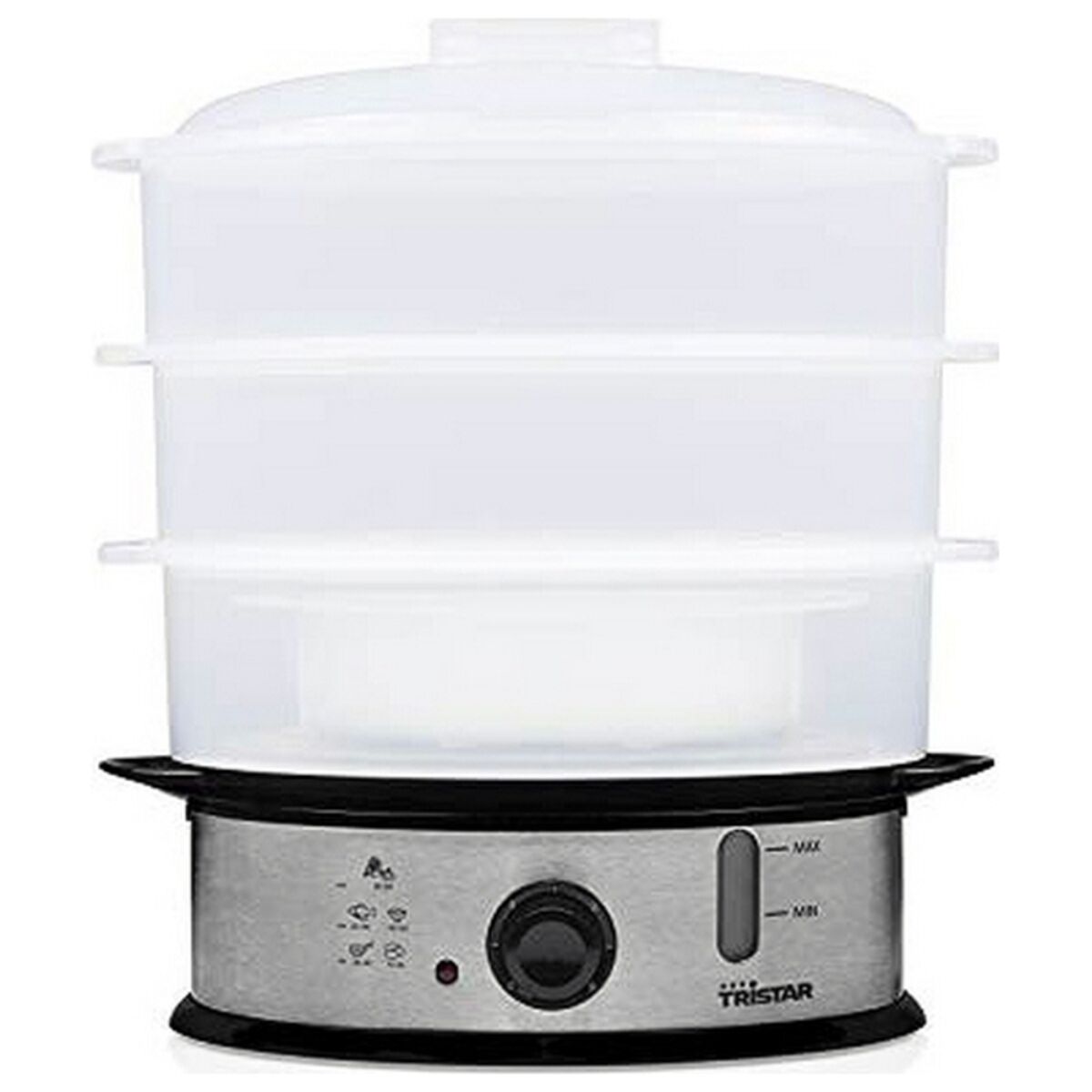 Electric Steam Cooker Tristar VS-3914 12 L 1200W White Plastic 1200 W - Image 4