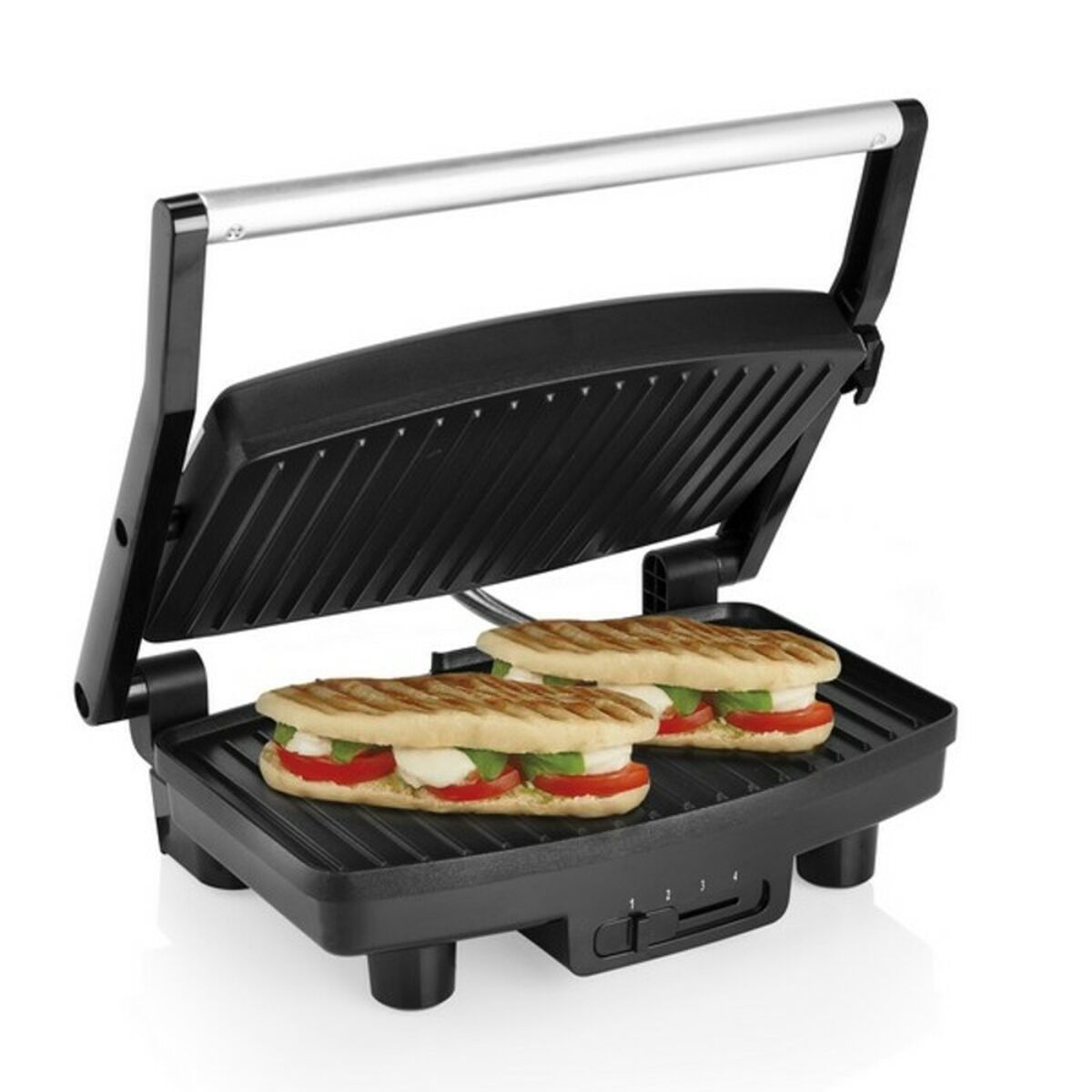 Contact grill Tristar GR-2856 1000W Black Steel 28 x 19 cm - Image 14