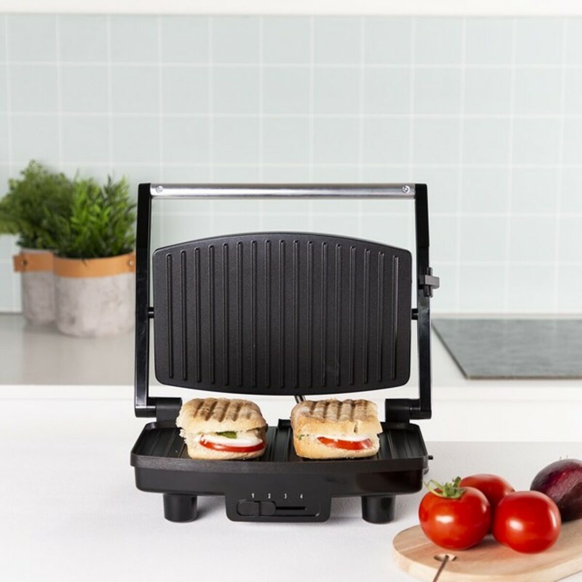 Contact grill Tristar GR-2856 1000W Black Steel 28 x 19 cm - Image 11