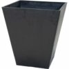 Plant pot Mega Collections Ecostone Square Black noir Plastic Recycled 42 x 46 x 42 cm 43 x 43 x 74 cm 41 x 45 cm