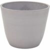 Plant pot Mega Collections Ecostone Egg Brown Taupe Plastic Recycled 41 x 33 cm 42 x 42 x 67 cm