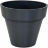 Plant pot Mega Collections Ecostone Planter Black noir Plastic Recycled 35 cm 38 x 38 x 68 cm 35 x 30 cm