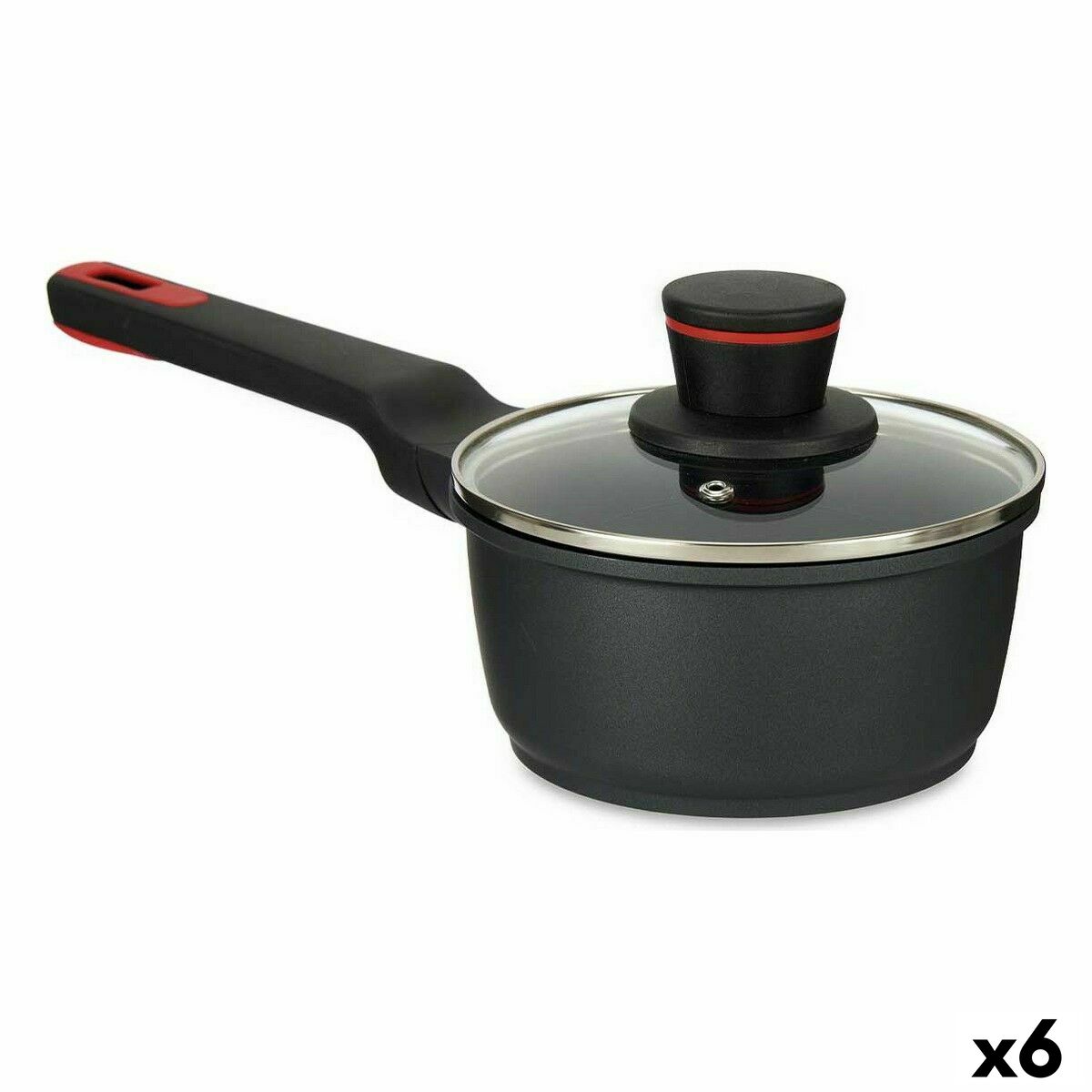 Saucepan with Lid Kinvara Black Metal Aluminium Bakelite Cast aluminium Ø 16 cm 17,1 x 14 x 35,2 cm (6 Units)