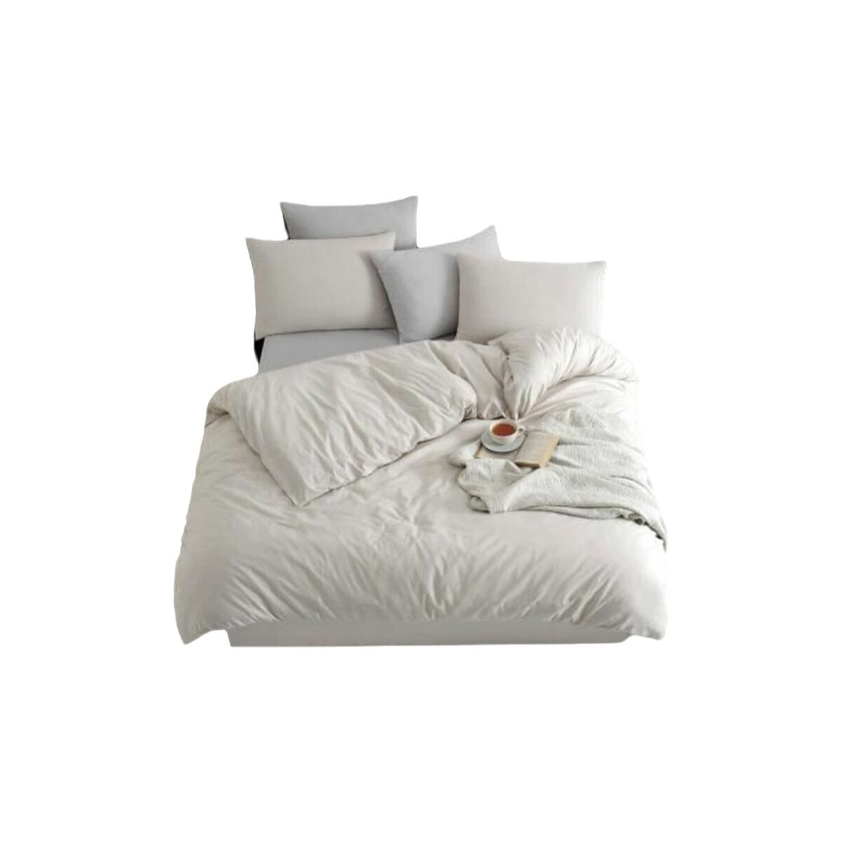 Duvet cover set Beige Super king 3 Pieces