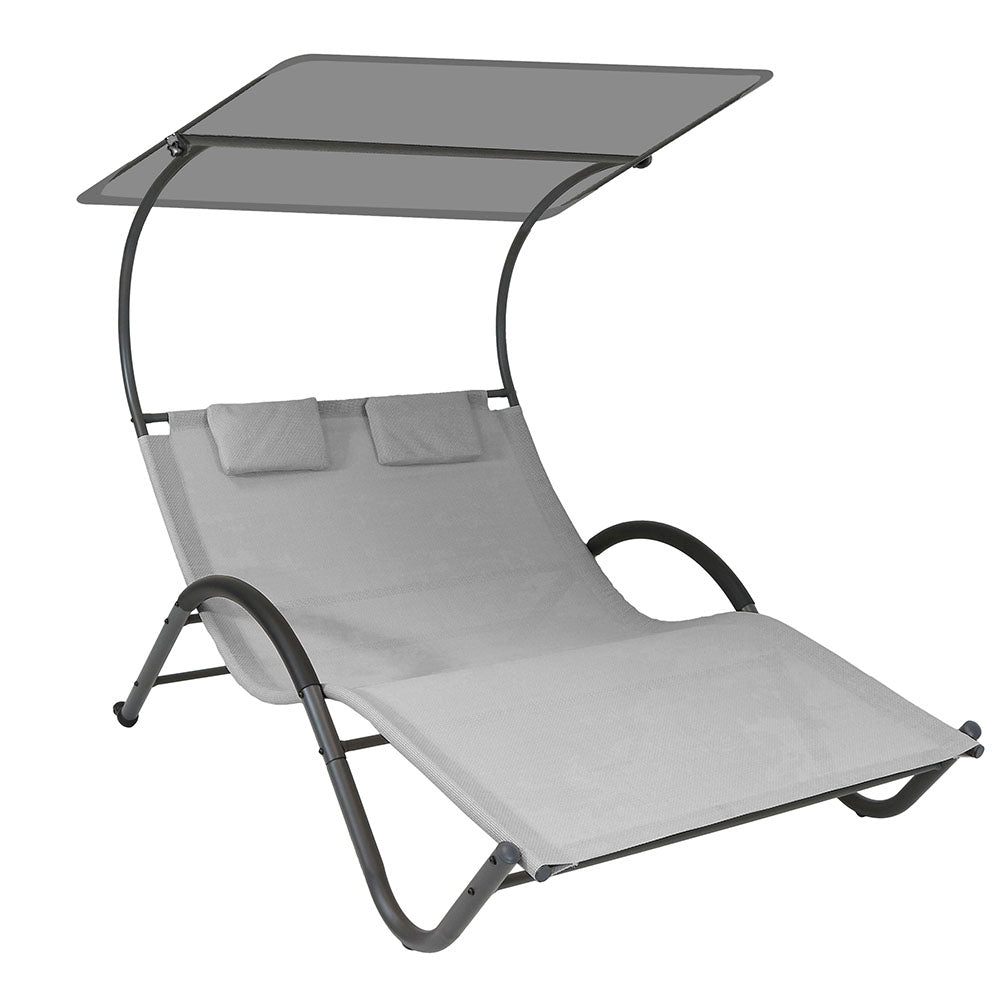 2-person DELUX sunbed in 3 colors-grey