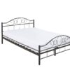 Mimi metal bed frame with gift bed grid in several sizes and colors-Black 140x200cm