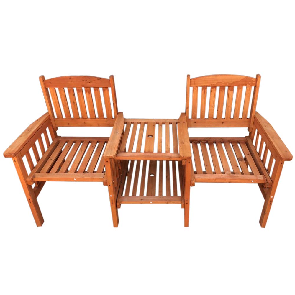 Wooden 2-person garden set