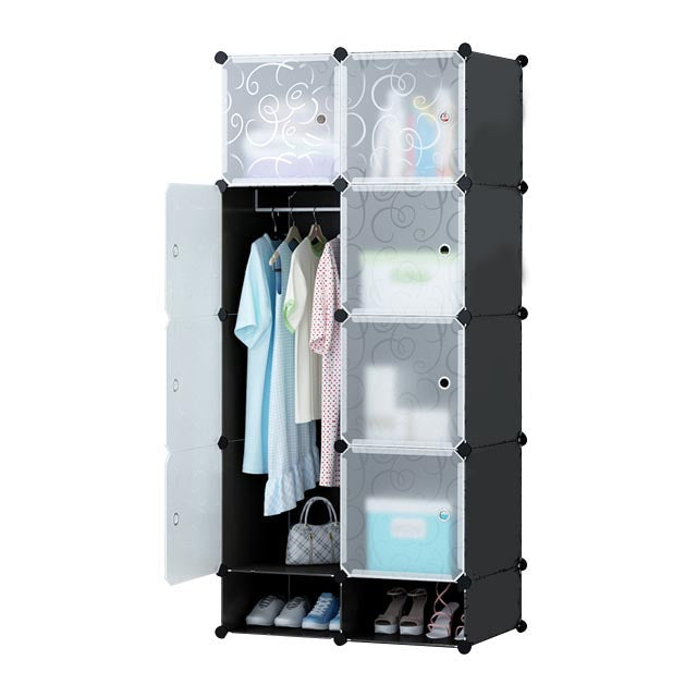 Plastic battery cabinet-black