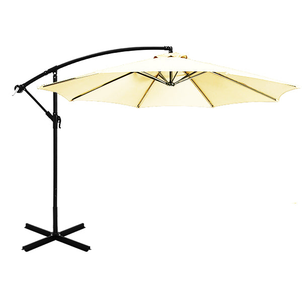 Hanging parasol 2.7 m - in several colors-cream