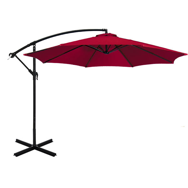 Hanging parasol 2.7 m - in several colors - red