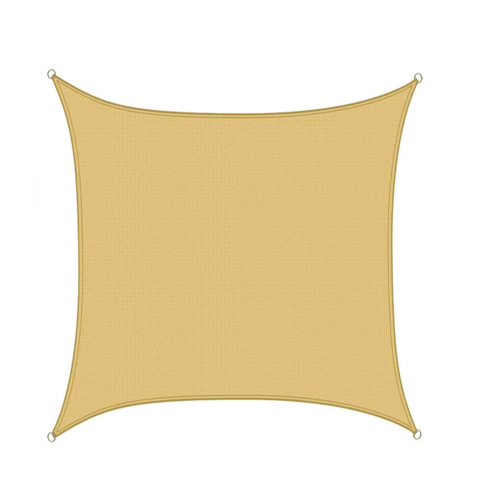 Square sun sail, 3.6 meters, in several types - square shape, polyethylene, beige