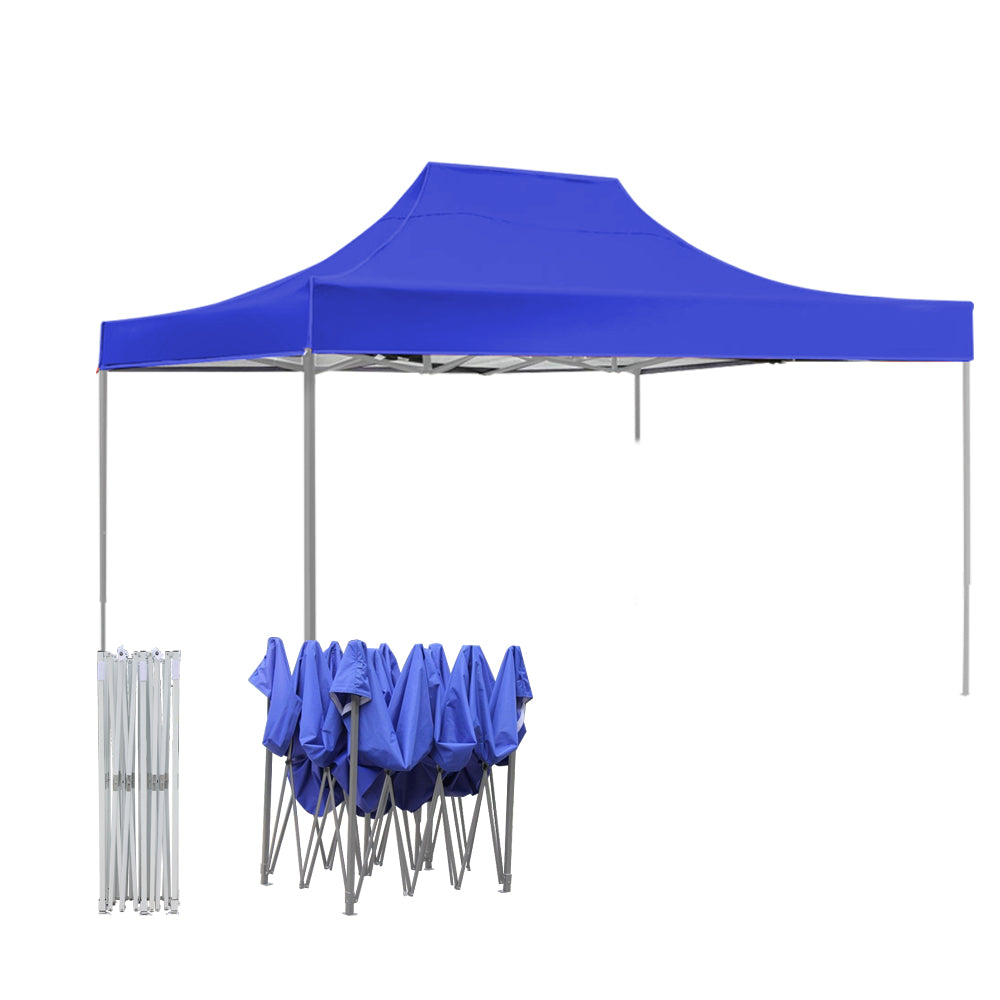 Folding garden gazebo in several types - 3x4.5 meters - blue gazebo - Image 2