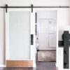 Sliding door rail set in 2 types - single