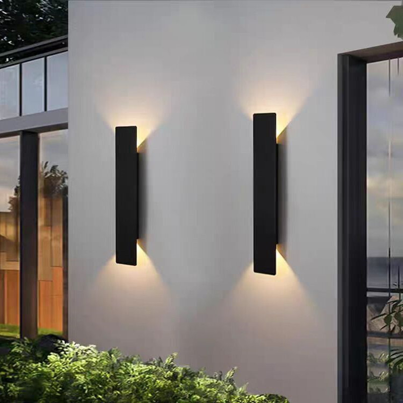 Modern Rectangular Waterproof LED Outdoor Wall Lamp