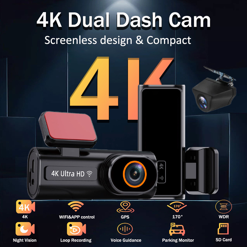 4k Ultra HD Dash Cam Front & Rear with Night Vision - Image 3