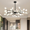 Contemporary Scandinavian Round Branch Chandeliers