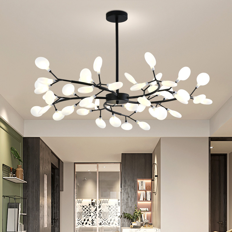 Contemporary Scandinavian Round Branch Chandeliers