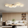 Modern Minimalist Multiple Circle Iron Aluminium Semi-Flush Mount Ceiling Light