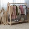 Arched Clothing Rack For Children - Large Natural Wood
