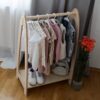 Arched Clothing Rack For Children - Small Natural Wood