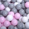 Ball Pit Balls 200pcs - Gray/Pastel Pink/White