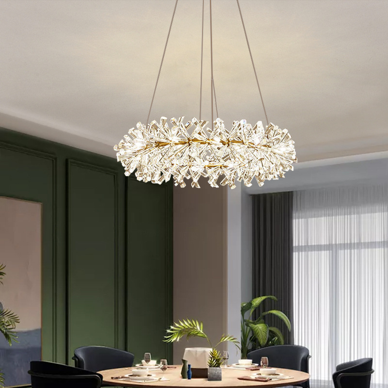Modern Luxury Crystal Ring Chandelier
