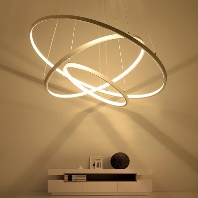 Modern Minimalistic Sided Twist LED Chandelier